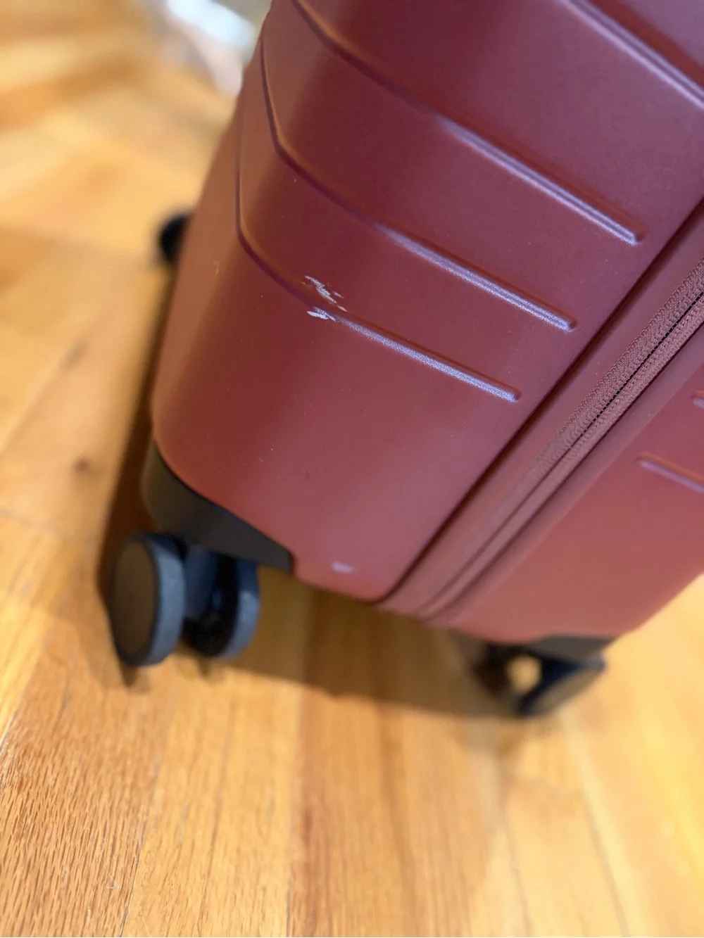 Monos medium check in 24” terracotta color suitcase LIKE NEW
